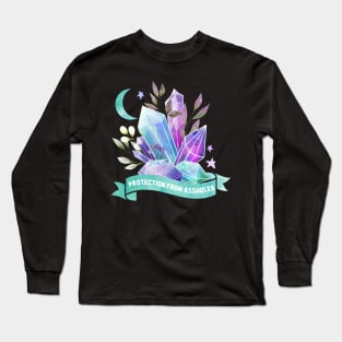 Protection from assholes Crystals Long Sleeve T-Shirt